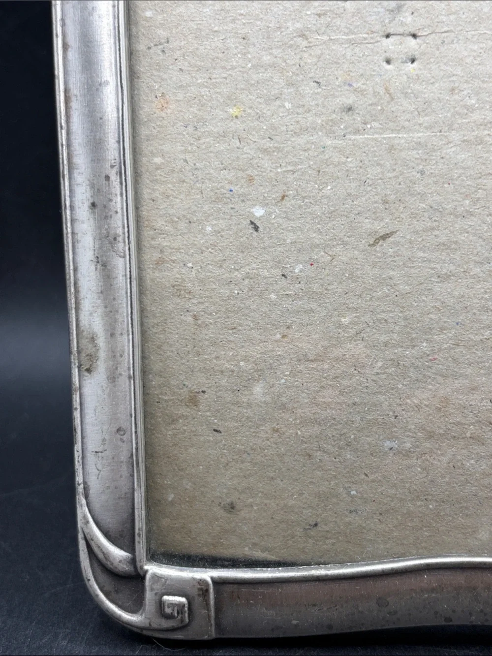 Vintage Art Deco Style Silver Tone Metal Picture Frame Photo Display